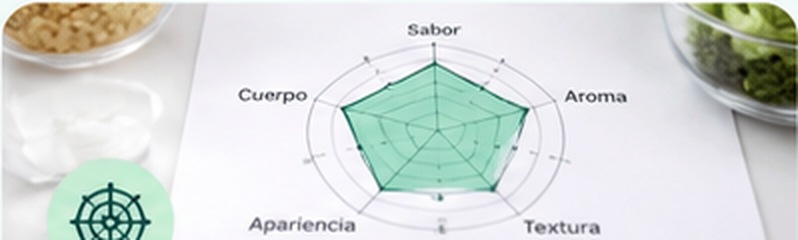 Ilustración de perfil de atributos sensoriales